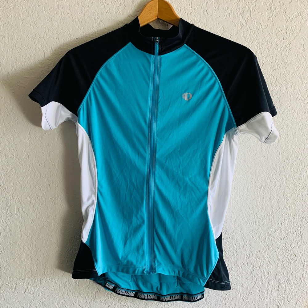 Pearl Izumi Turquoise Front Zip Cycling Jersey